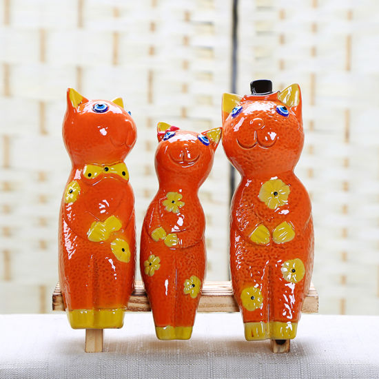 Adorno Animal Porcelana Decoración Decal Kitty Ceramic Crafts
