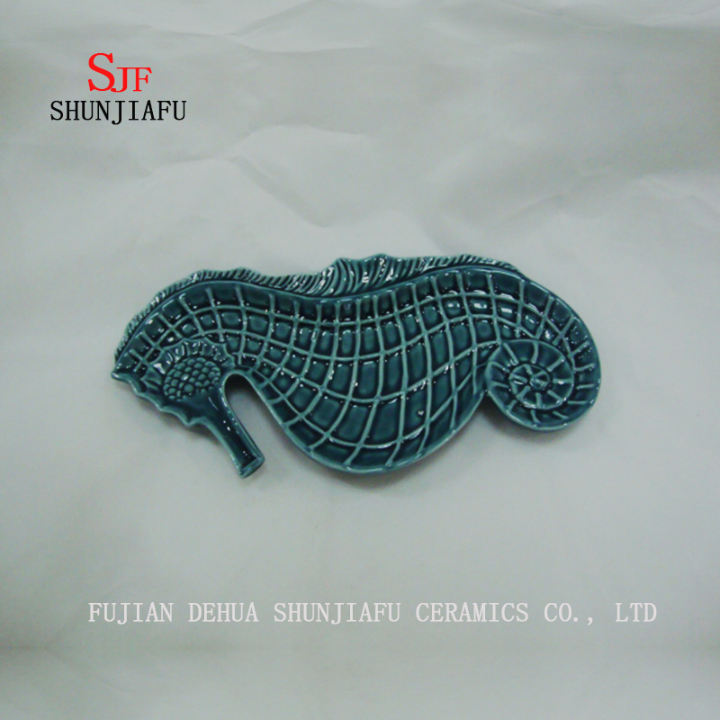 Platos de pescado de cer&aacute;mica Vajilla multiusos Platos para la cena-Ocean Series