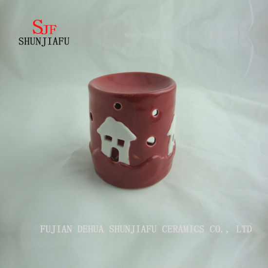Quemador de incienso de forma redonda para cerámica de esencia (RED) / B