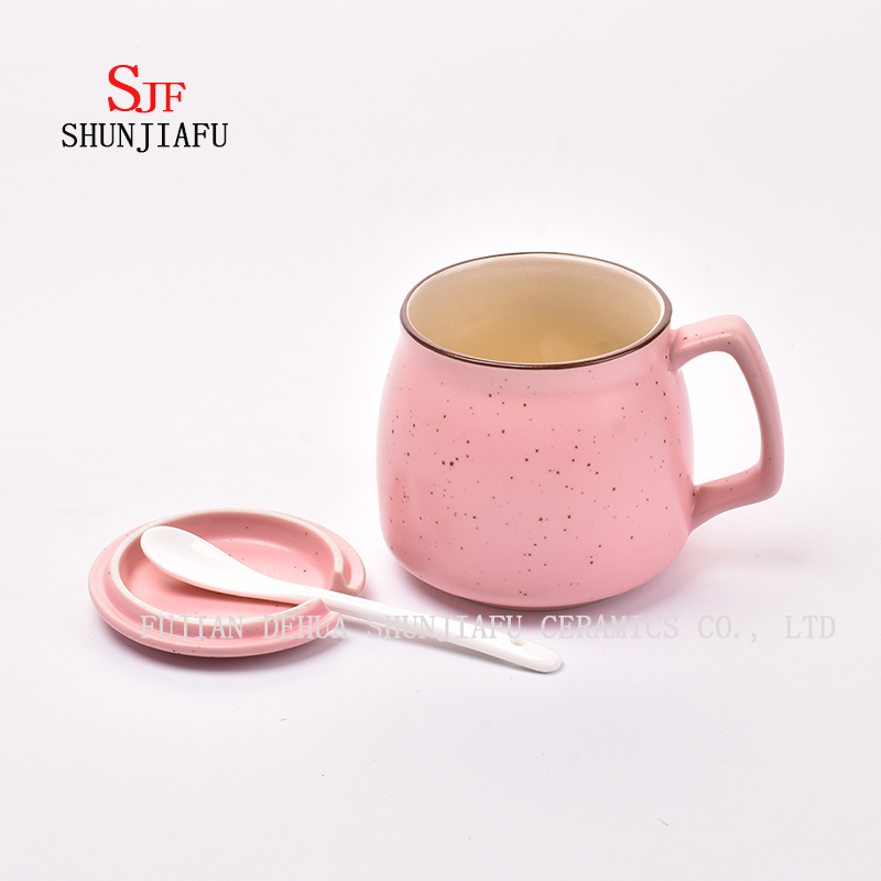 Taza creativa de cer&aacute;mica con tapa. Desayuno Coffee Cup