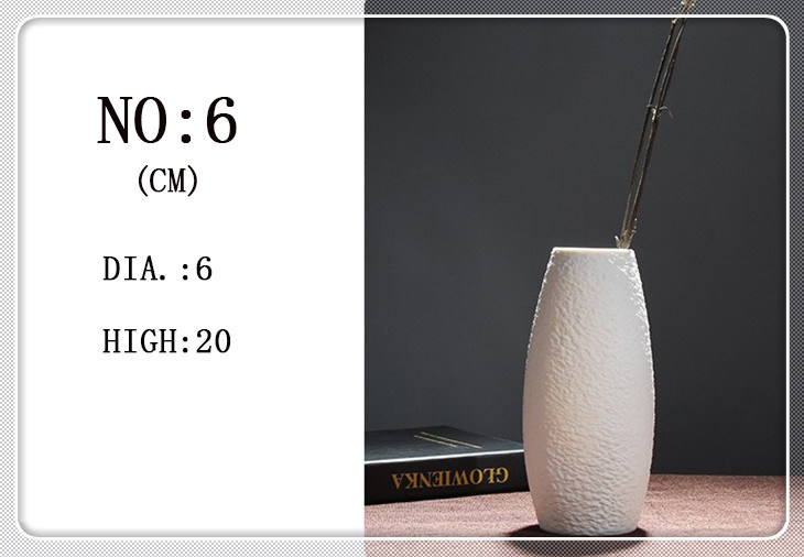 Precio de f&aacute;brica al por mayor Varios elegante florero de cer&aacute;mica de porcelana blanca