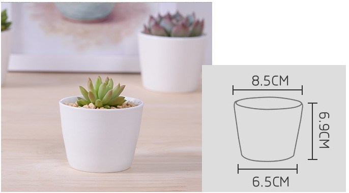 Gran maceta peque&ntilde;a de cer&aacute;mica redonda peque&ntilde;a