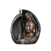 Decoración de muebles para el hogar Cerámica Oro negro Negro guanyin incensario reflujo Estatua de Buda Regalos artesanales