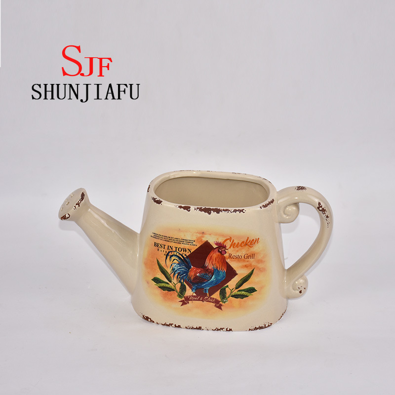 Regadera de cer&aacute;mica decorativa vintage Mister Pumpkin Can