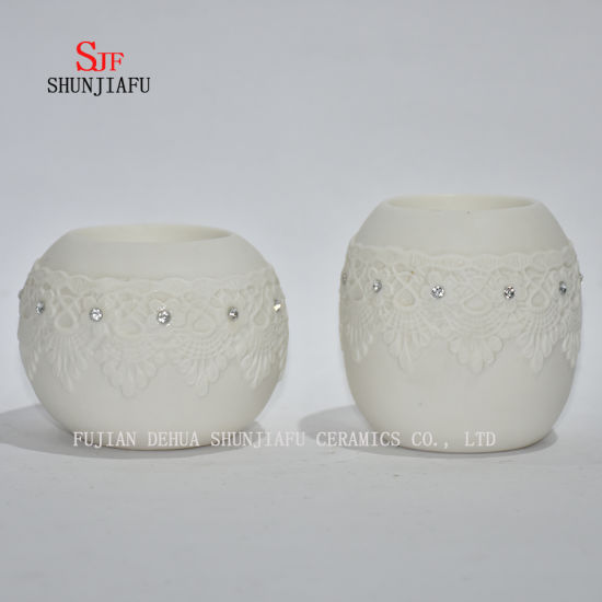 Florero de cerámica blanco moderno de la jarra de agua del estilo / sostenedor decorativo del ramo