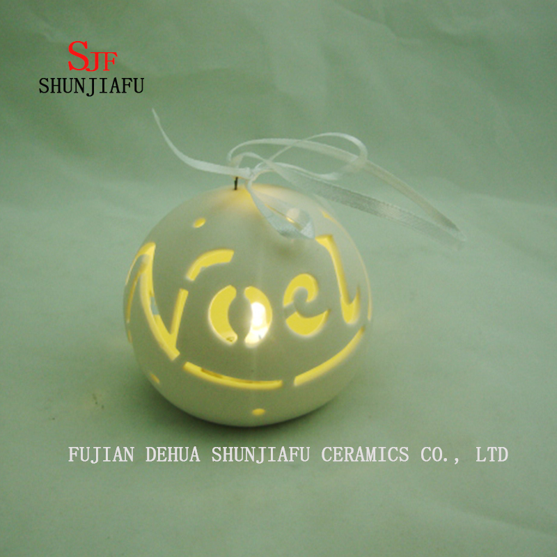 Forma de la letra Adornos de velas de cer&aacute;mica / Decoraciones creativas para el hogar y la Navidad / B