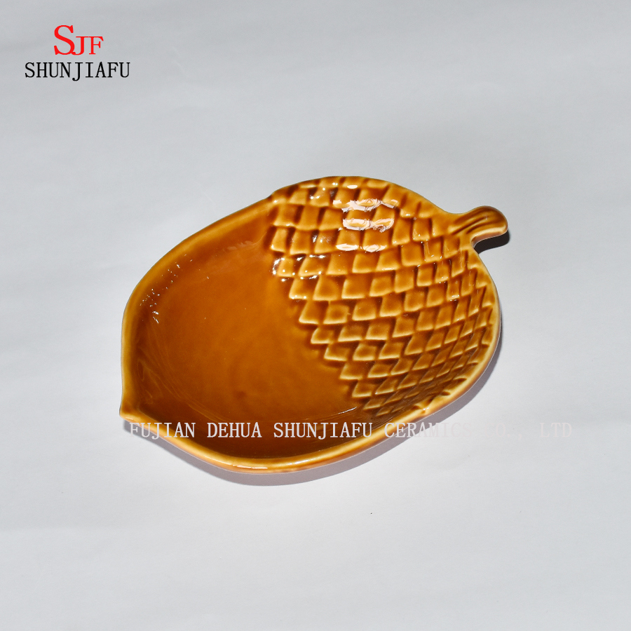 Plato de cer&aacute;mica para servir 2 tama&ntilde;os / 2 colores / tuerca