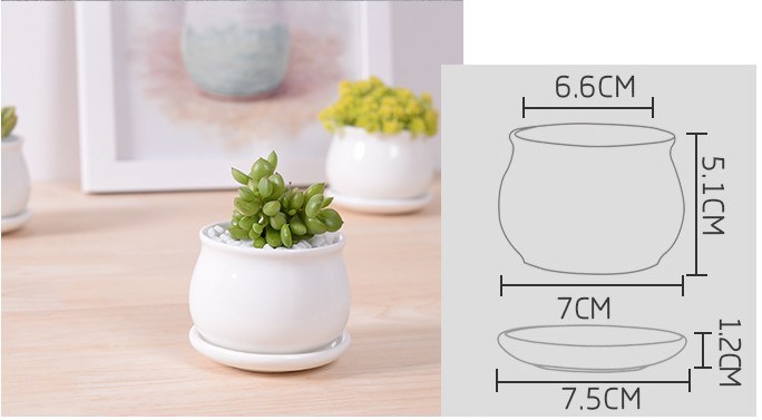 Maceta peque&ntilde;a blanca directa de f&aacute;brica con diferentes tama&ntilde;os