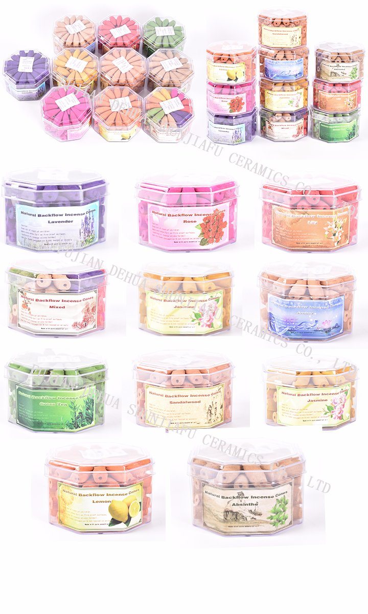 Decoraci&oacute;n del hogar regalo de cumplea&ntilde;os recuerdos de humo conos de flujo de humo torre de incienso cer&aacute;mica censador de loto backflow incienso quemador