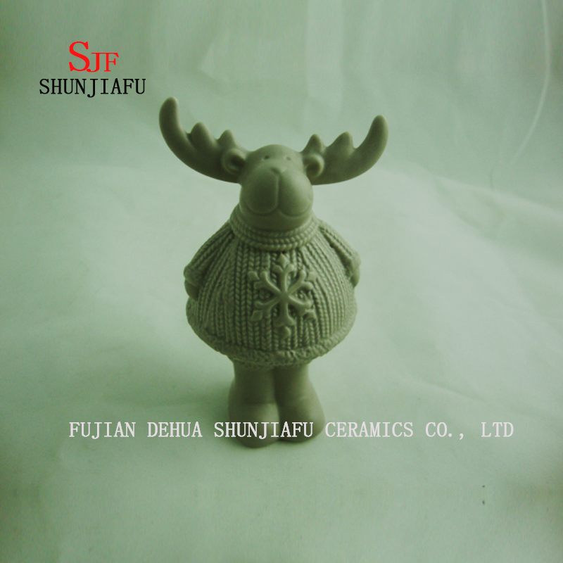 Art&iacute;culos de decoraci&oacute;n Creamic de ciervo gris para cafeter&iacute;a / hogar / decoraci&oacute;n de oficina, art&iacute;culo de cer&aacute;mica 3 Tama&ntilde;o / S