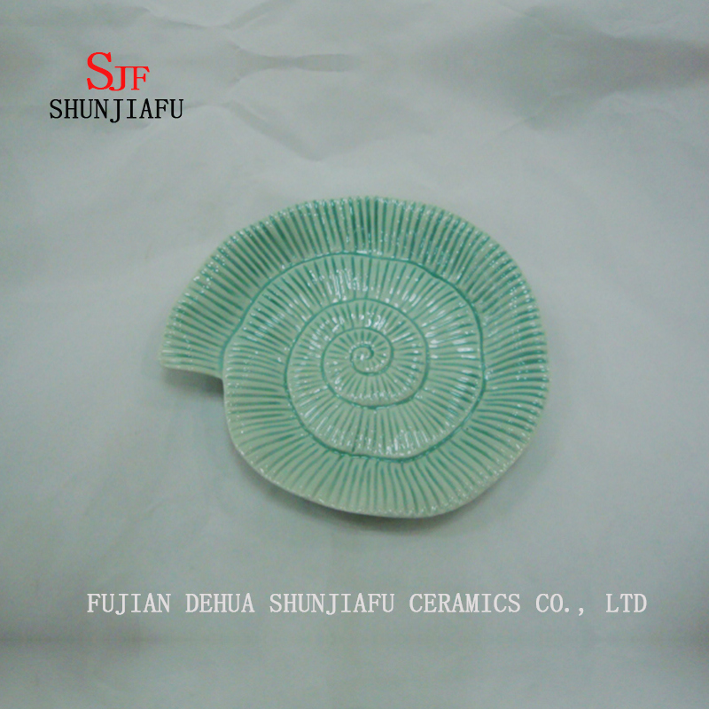 Platos de pescado de cer&aacute;mica Vajilla multiusos Platos para la cena-Ocean Series