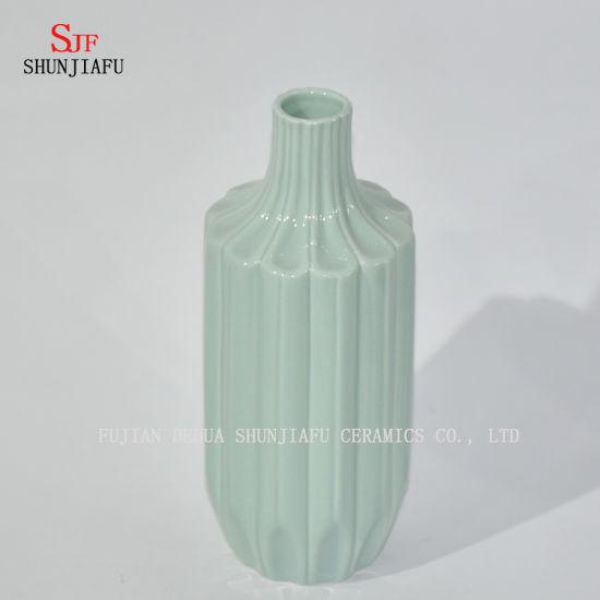 Jarrón de cerámica, varios tamaños, azul, verde, juego de 2