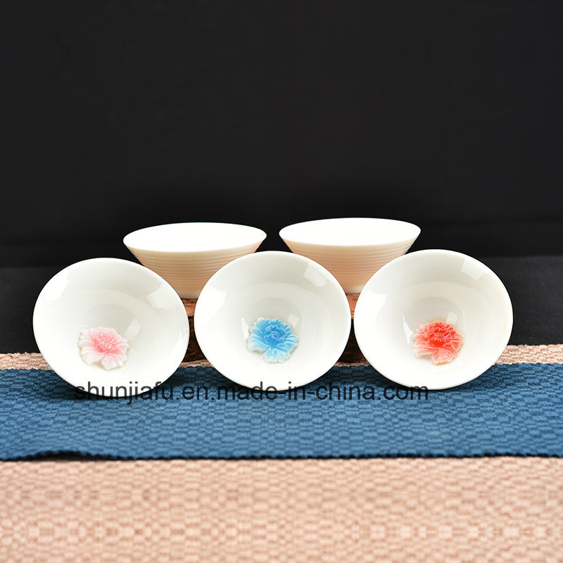 Taza de t&eacute; de cer&aacute;mica de boca ancha para decoraci&oacute;n