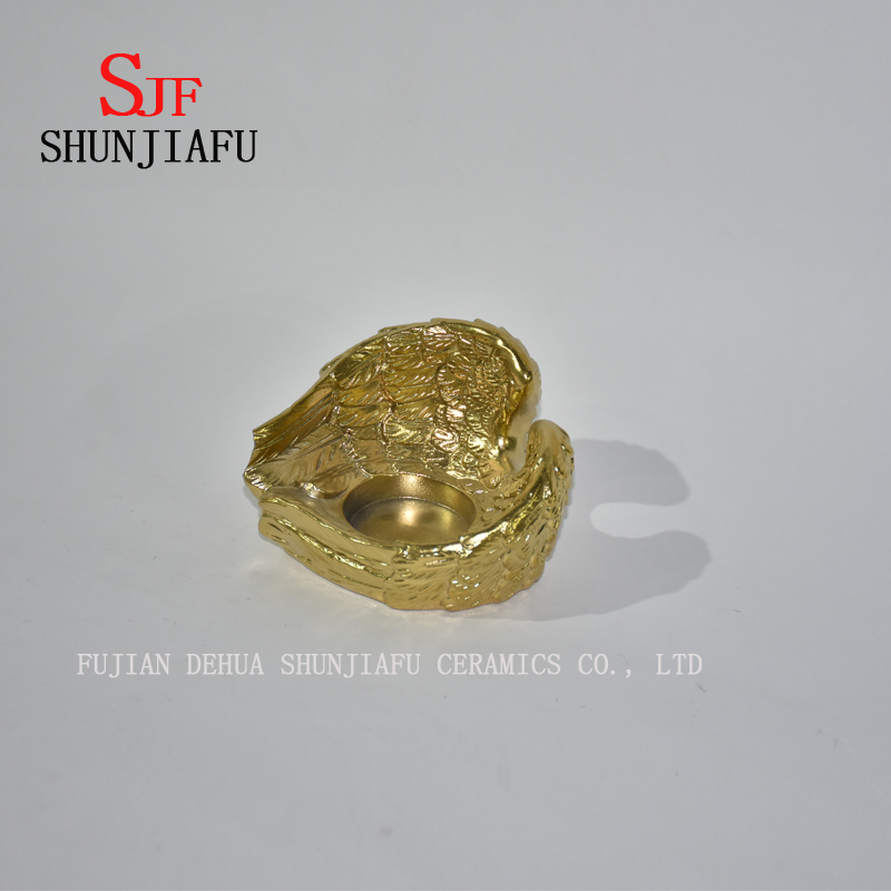 Adornos de velas de cer&aacute;mica de alas de &aacute;ngel / Inicio / Decoraciones navide&ntilde;as