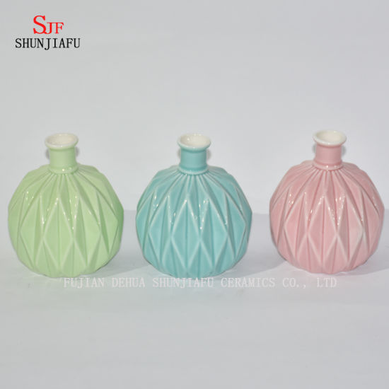 Florero de cerámica único de 5 colores / simple