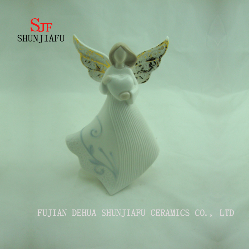 4 PCS / una variedad de art&iacute;culos de decoraci&oacute;n de cer&aacute;mica Angel Design / C