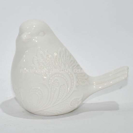 Pájaro de cerámica creativo simple, hogar / oficina / decoración de escritorio