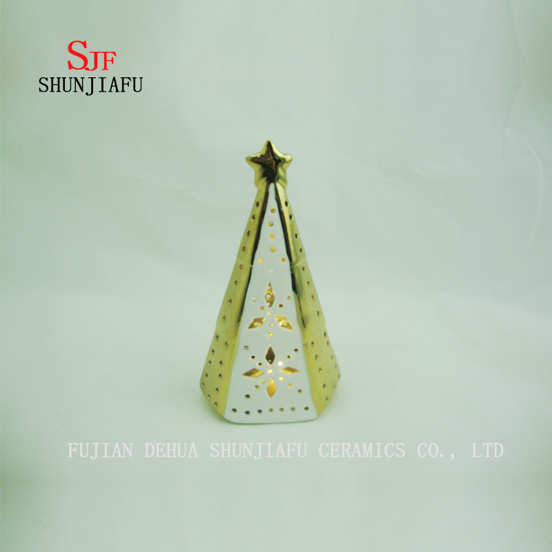 El &aacute;rbol de navidad Muebles para el hogar Decorativos adornos de velas de cer&aacute;mica Decoraci&oacute;n de regalos