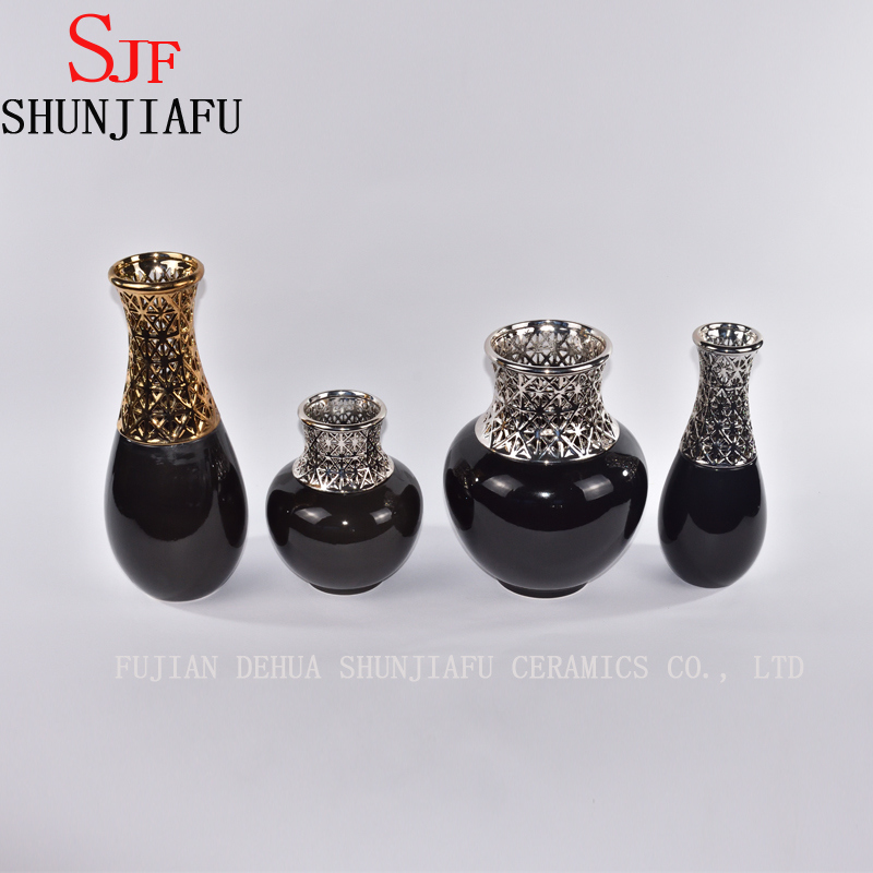 Florero De Cer&aacute;mica / Porta Ramo Decorativo Azul