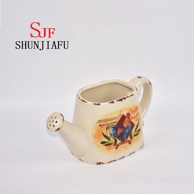 Regadera de cer&aacute;mica decorativa vintage Mister Pumpkin Can