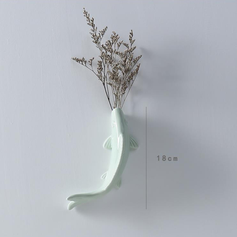 Jarr&oacute;n colgante de cer&aacute;mica de estilo europeo simple con dise&ntilde;o de tibur&oacute;n