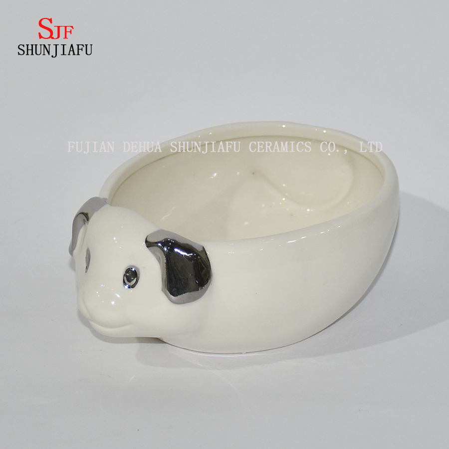 Jabonera / plato de cer&aacute;mica con forma de elefante