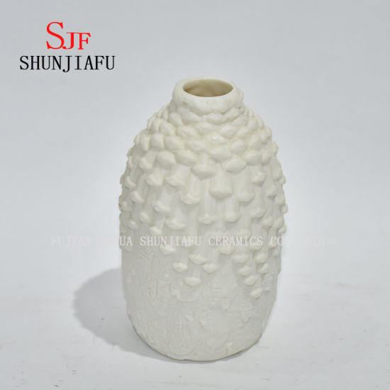 5 diseño moderno maceta de cerámica Whitie, florero en forma de tazón decorativo