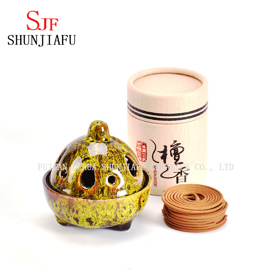 Portabobinas redondo para mosquitos de terracota