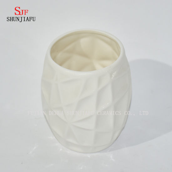4piece / Set Set de accesorios de baño de cerámica blanca /, vaso, jabonera y dispensador