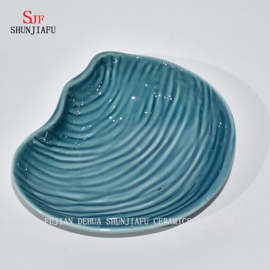 Juego de accesorios de baño de cerámica azul de 2 piezas