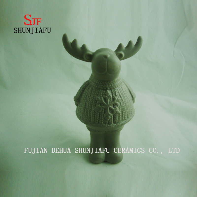 Art&iacute;culos de decoraci&oacute;n Creamic de ciervo gris para cafeter&iacute;a / hogar / decoraci&oacute;n de oficina, art&iacute;culo de cer&aacute;mica 3 Tama&ntilde;o / M