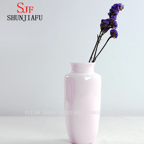 Florero de cerámica de diseño rosa para decoración del hogar