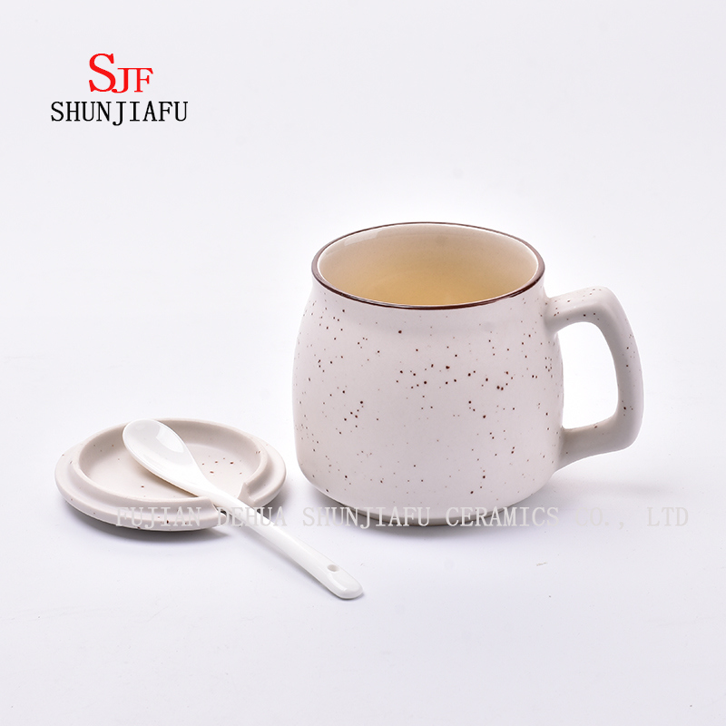 Taza creativa de cer&aacute;mica con tapa. Desayuno Coffee Cup