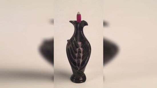 Quemador de incienso de humo con forma de florero de cerámica