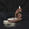 Quemador de incienso de reflujo de elefante, creativo de cerámica de incienso de reflujo hoder para la decoración del hogar