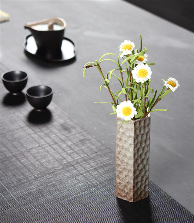 Regalo promocional venta al por mayor esmaltada decoración del hogar decoración flor moderna florero de cerámica