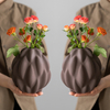 Sistema de cerámica del florero del arte de encargo del OEM (S/M/L), maceta texturizada mate moderna del brote para el abastecimiento al por mayor a granel