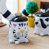 Estilo de gato 3D Cerámica Tanque de almacenamiento de alimentos para mascotas Tarro de comida para gatos Tarro de comida para perros