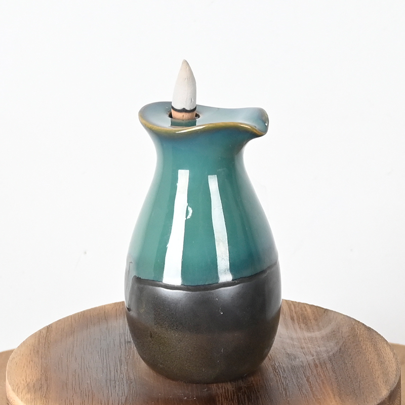 Incienso de la cascada de cono Diseño de estilo de jarrón Cerámico Incienso de incienso de cerámica