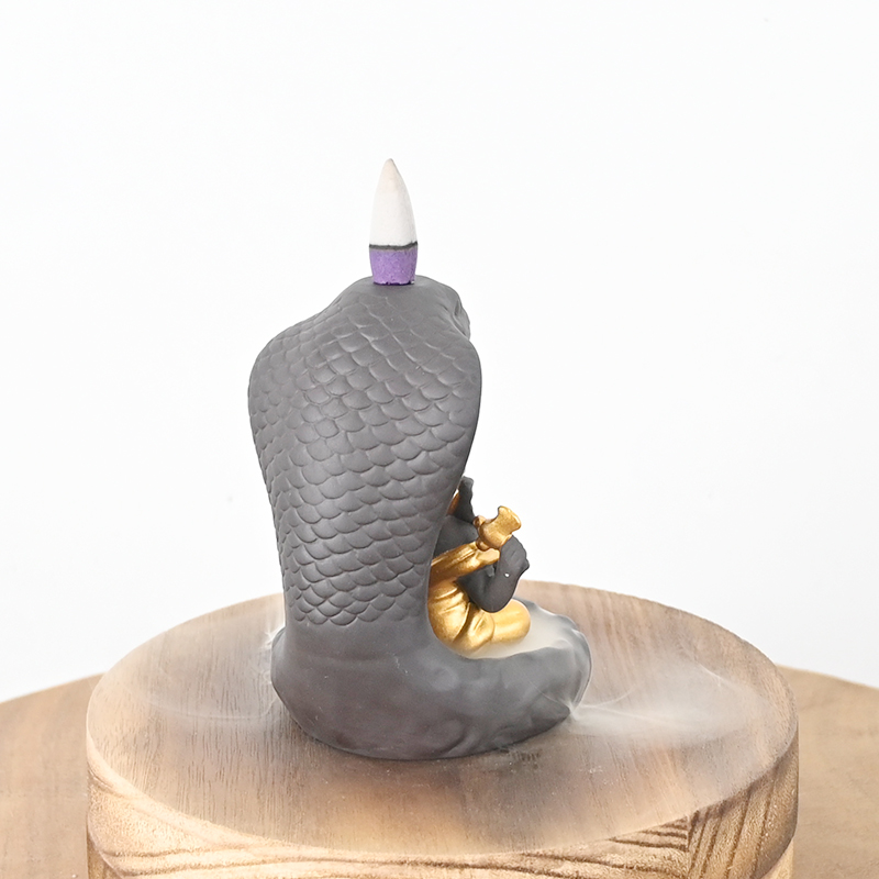 Incienso de la cascada de cono Ganesha Design Backflow de cerámica Quemador de incienso