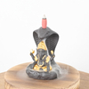 Estatua de Ganesha Cerámica de cascada de incienso de incienso 
