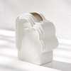 Jarrón de porcelana sin glaze de escritorio de agua de agua jarrón de cerámica