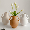Contenedor de jarrón de porcelana de decoración de escritorio para el jarrón de cerámica de arreglos florales
