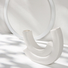 Decoración del hogar Jarrón blanco de porcelana blanca blanca