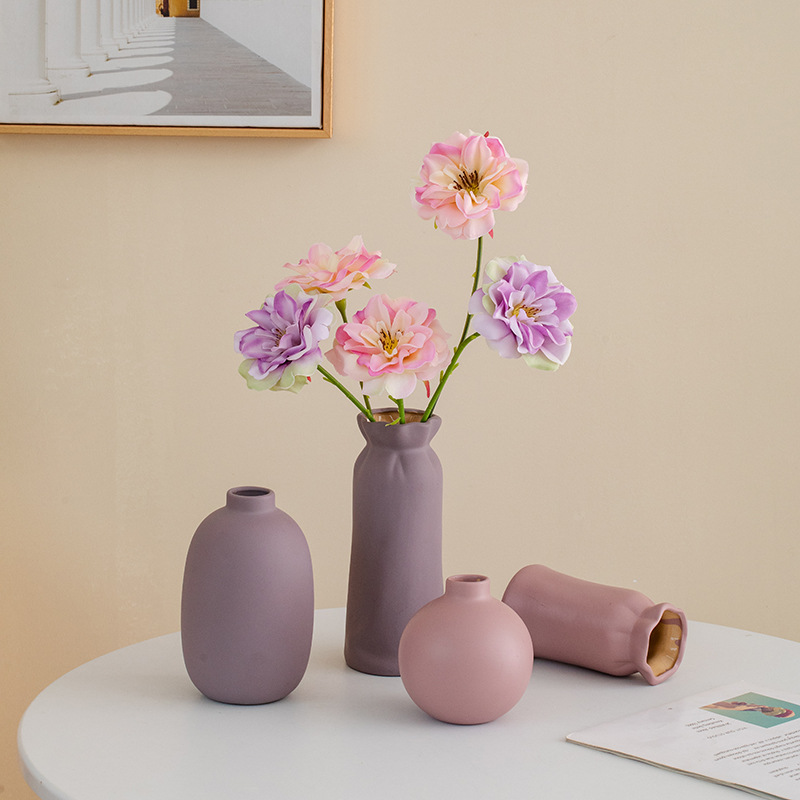 Jarrón de porcelana Arreglo floral Jarrón de cerámica