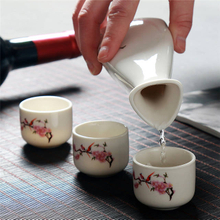 Copa de vino de cerámica de sake de vino de porcelana