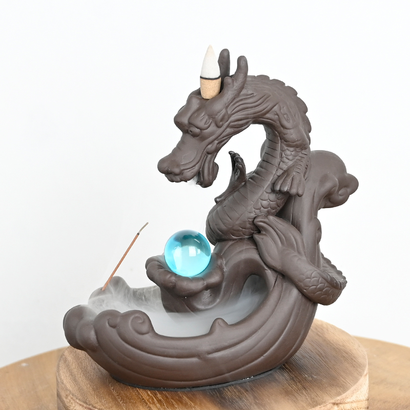 Ceramic Dragon Backflow Incienso Burner Ceramic