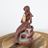 Escultura de estilo diosa diseño de cascada de cascada cone cono de cerámica incienso de incienso