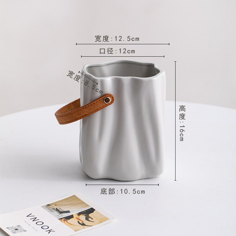 Diseño de estilo de bolsillo de estilo blanco, gris y negro de cerámica