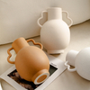Contenedor de jarrón de porcelana de decoración de escritorio para el jarrón de cerámica de arreglos florales